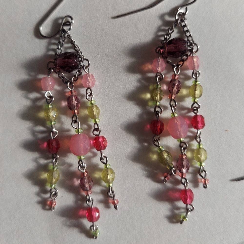 Vintage Y2K dangle earrings-4 pairs - Picture 8 of 10